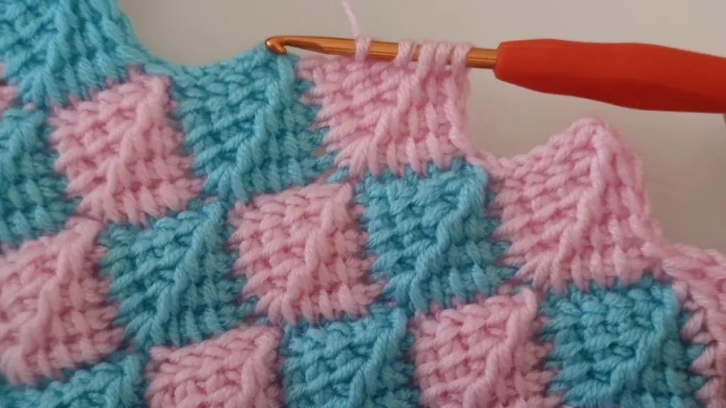 Tunisian Crochet Zig Zag Stitch Pattern Easy Baby Blanket For Beginners