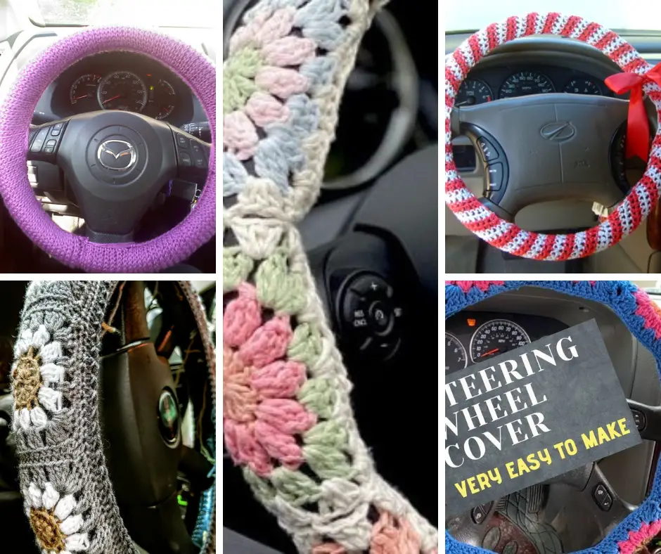 Free Crochet pattern for steering wheel cover