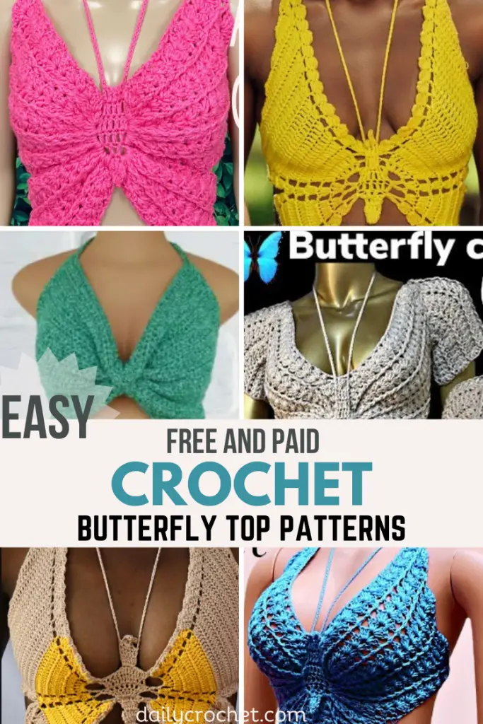 Easy Crochet Butterfly Top Patterns ( Free and Paid)