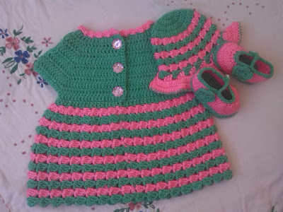 Striped Crochet Baby Dress