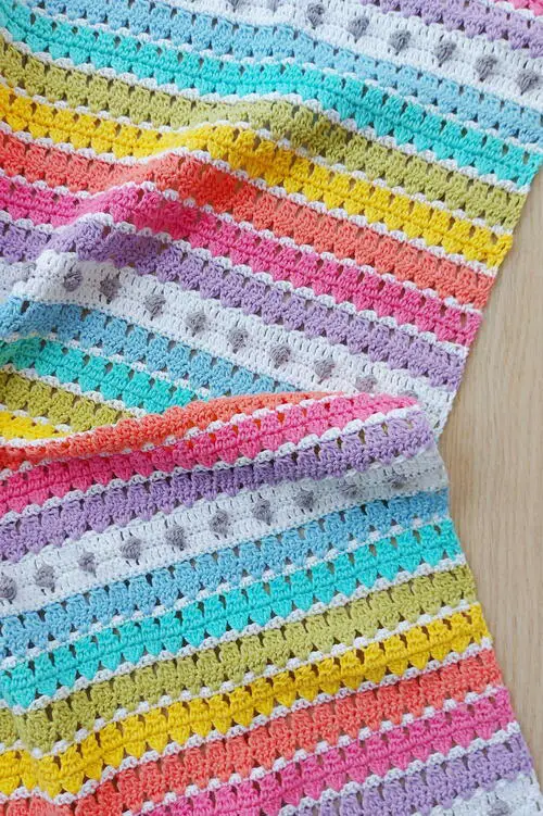 Colorful Crochet Blanket- Fun Stitches and Colors for a Beautiful Baby Blanket