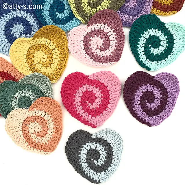 Swirly Heart Free Crochet Pattern 