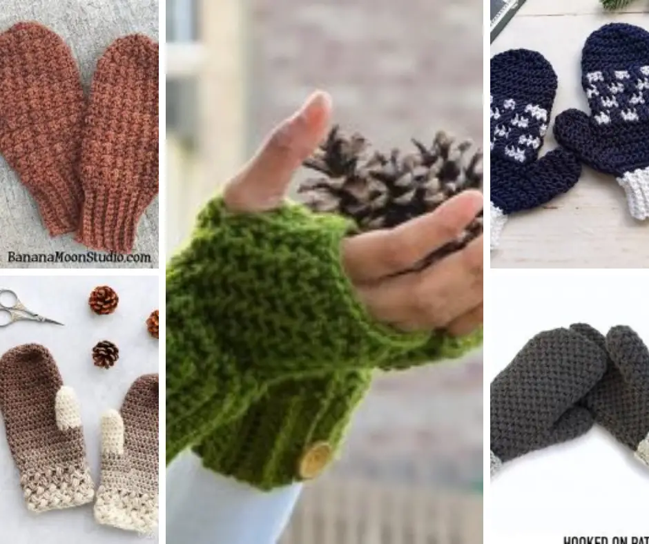 Free Crochet Mitten Pattern- Most Adorable And Cosy Designs