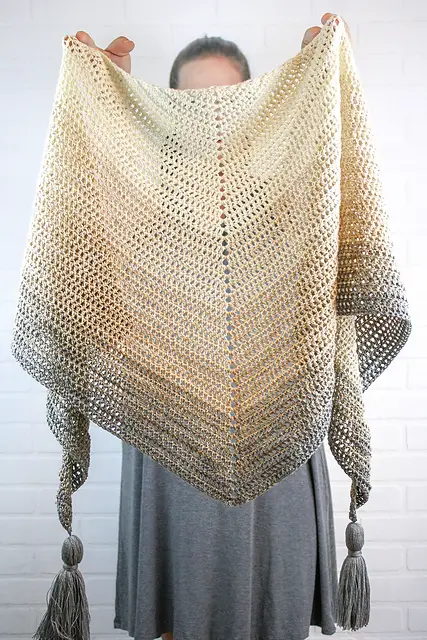 First Triangle Shawl Crochet Pattern