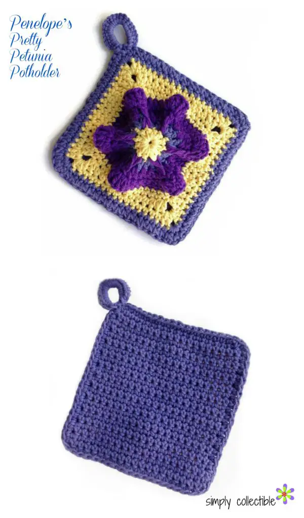 Stunning Penelope’s Pretty Petunia Potholder Crochet Pattern