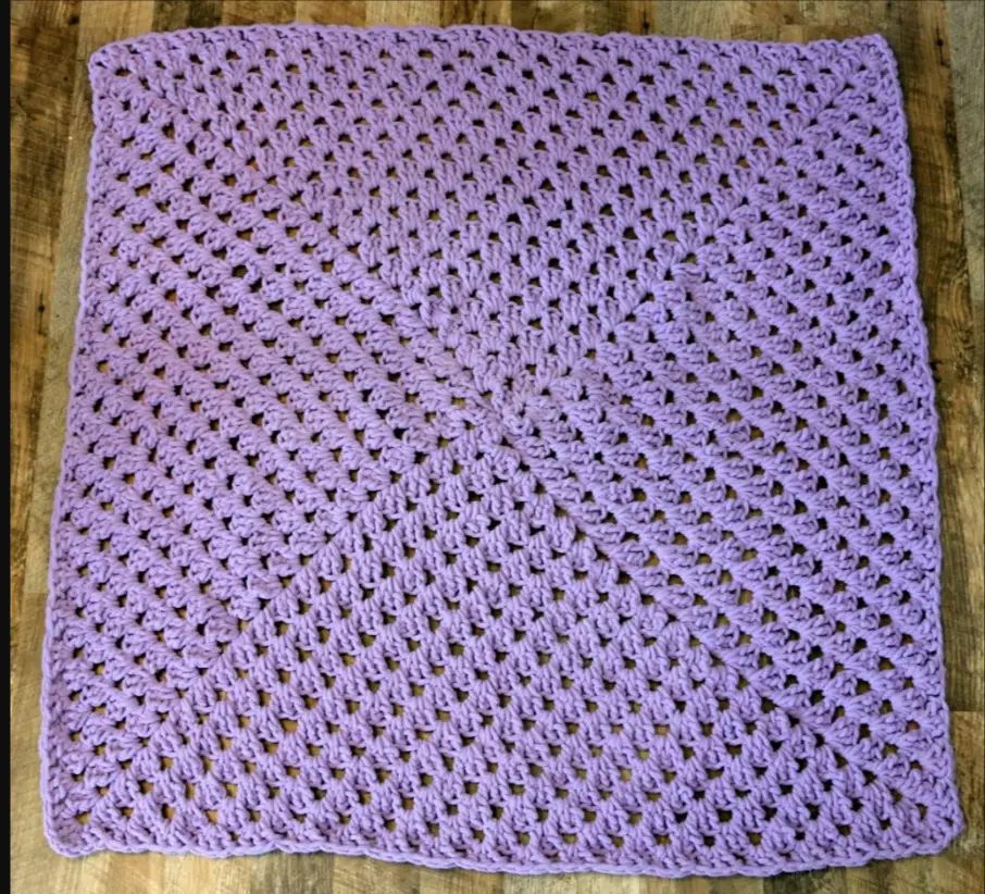 Giant Crochet Granny Square Blanket