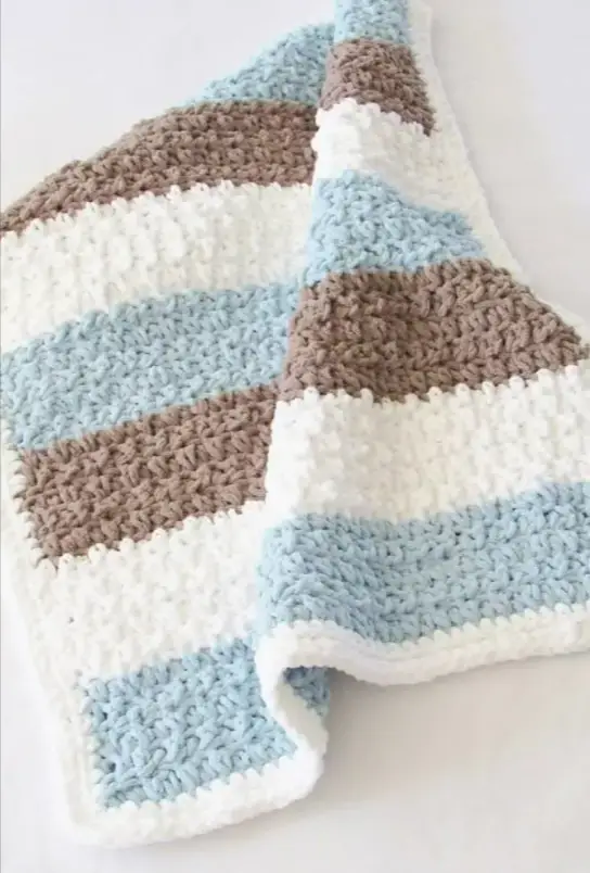 Crochet Blanket Pattern for a Baby Boy