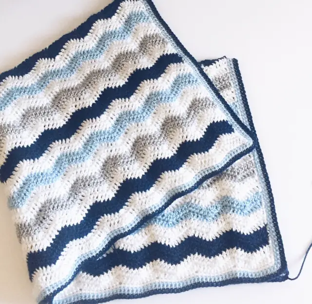 Crochet Ripple Baby Blanket Free Crochet Pattern