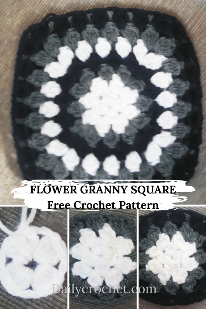 Multicolor Granny Square Free Crochet Pattern: Written Pattern And Chart