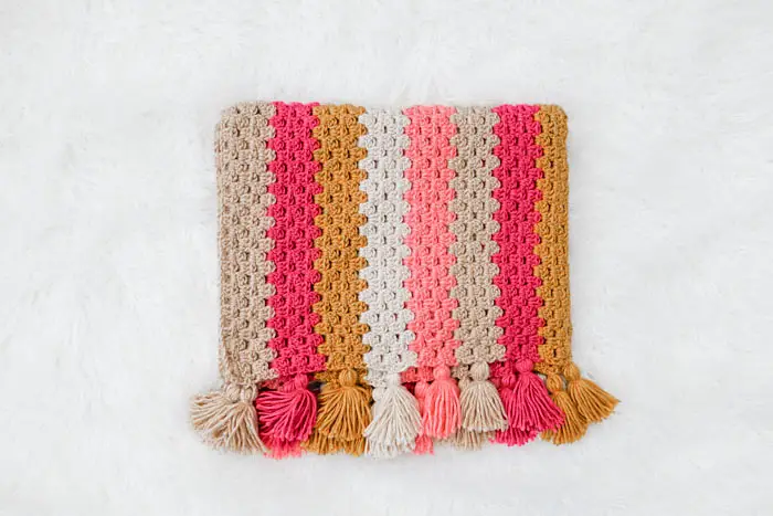 Modern Granny Stitch Baby Blanket-Super Easy Scrap Yarn Crochet Project