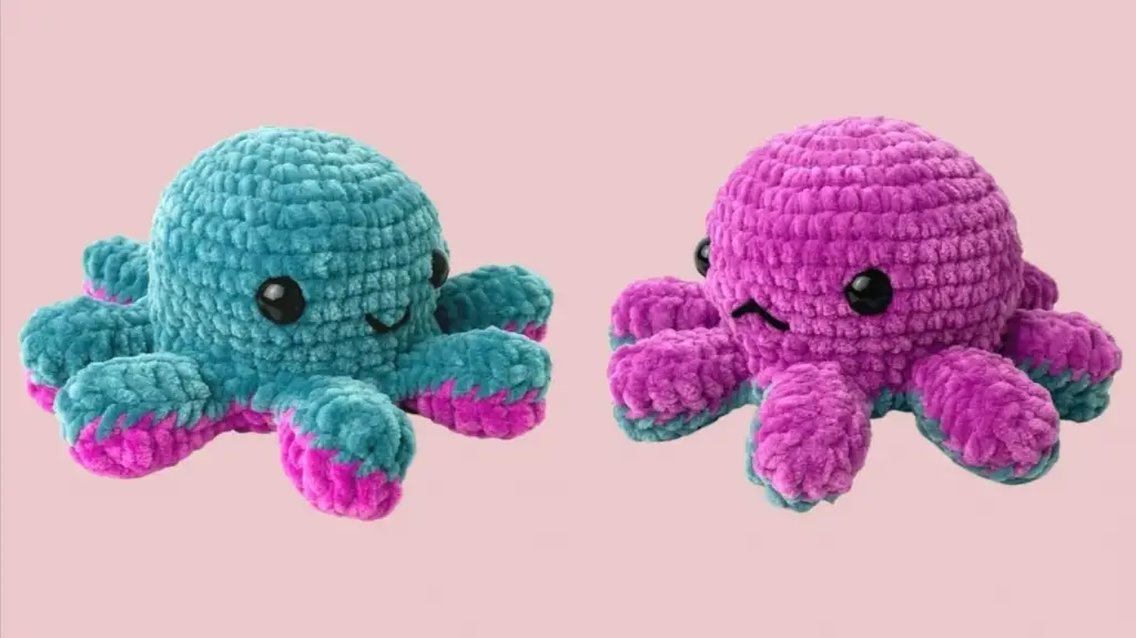 Super Cute Reversible Octopus Free Crochet Pattern: Meet Rose & Lily