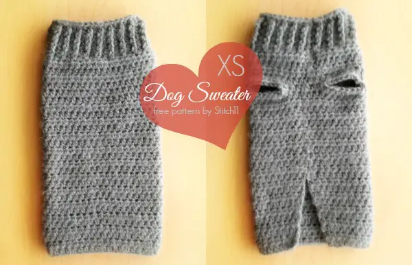 Extra Small Dog Sweater Crochet Pattern-Warm and Cozy!