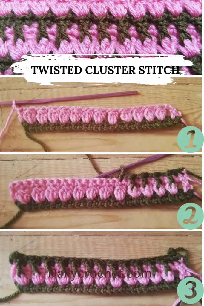 Download the Free Crochet Pattern for the Twisted Cluster Stitch