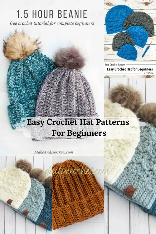 Easy Crochet Hat Free PatternPerfect For Beginners! Daily Crochet