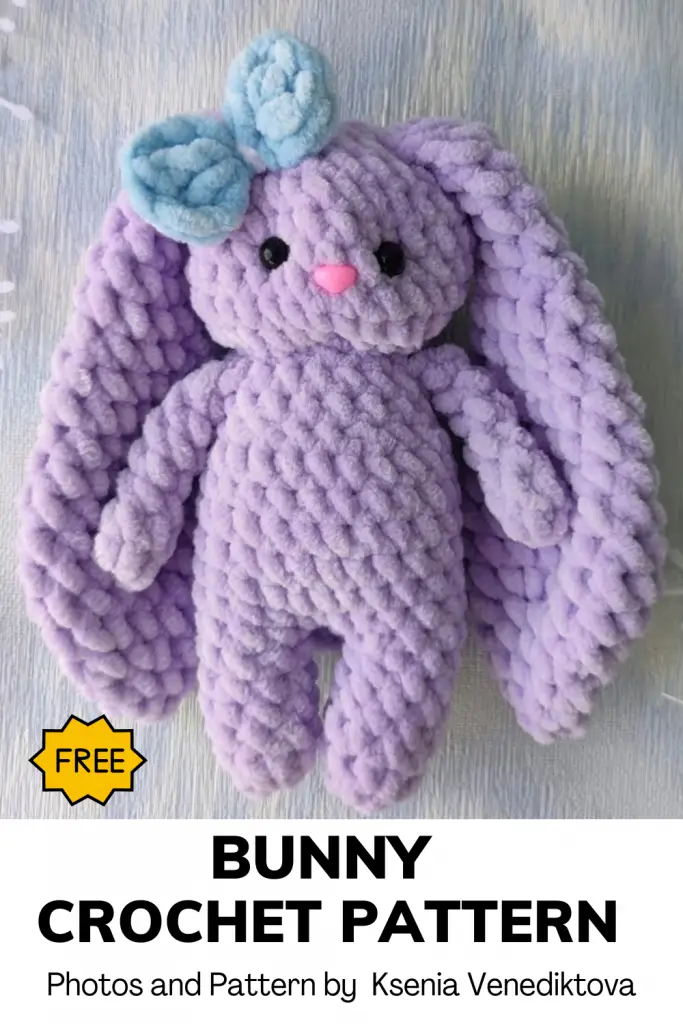 Cutest Bunny Crochet Pattern -Free Crochet Amigurumi Patterns/ This pattern is perfect for beginners and can be completed in just 1 and a half to 2 hours. So, get your yarn and crochet hook, and let's start crocheting this adorable bunny toy.