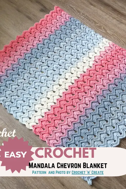 Long Shell Chevron Stitch Blanket Pattern For Your Next Baby Gift